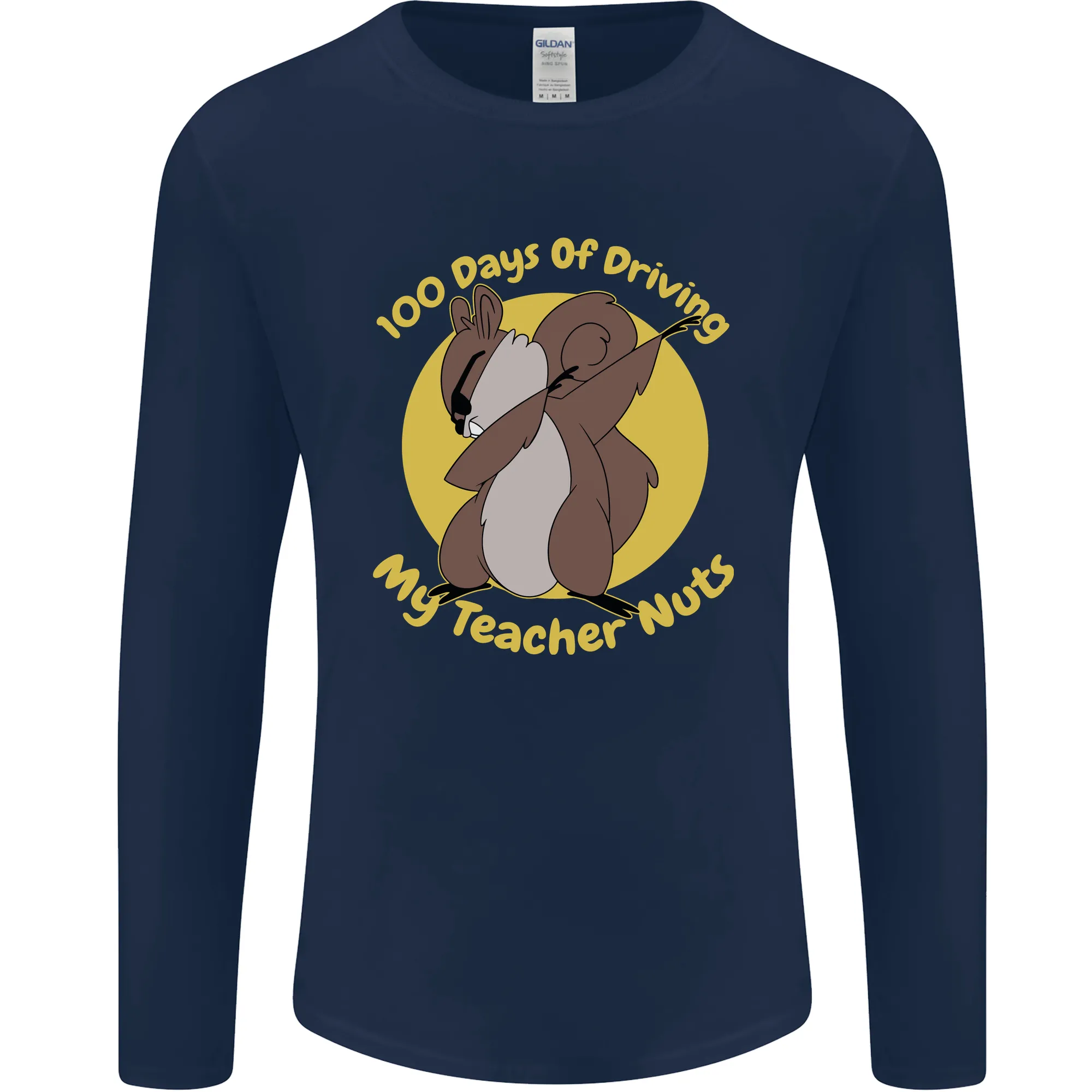 100 Days of Driving My Teacher Nuts Mens Long Sleeve T-Shirt
