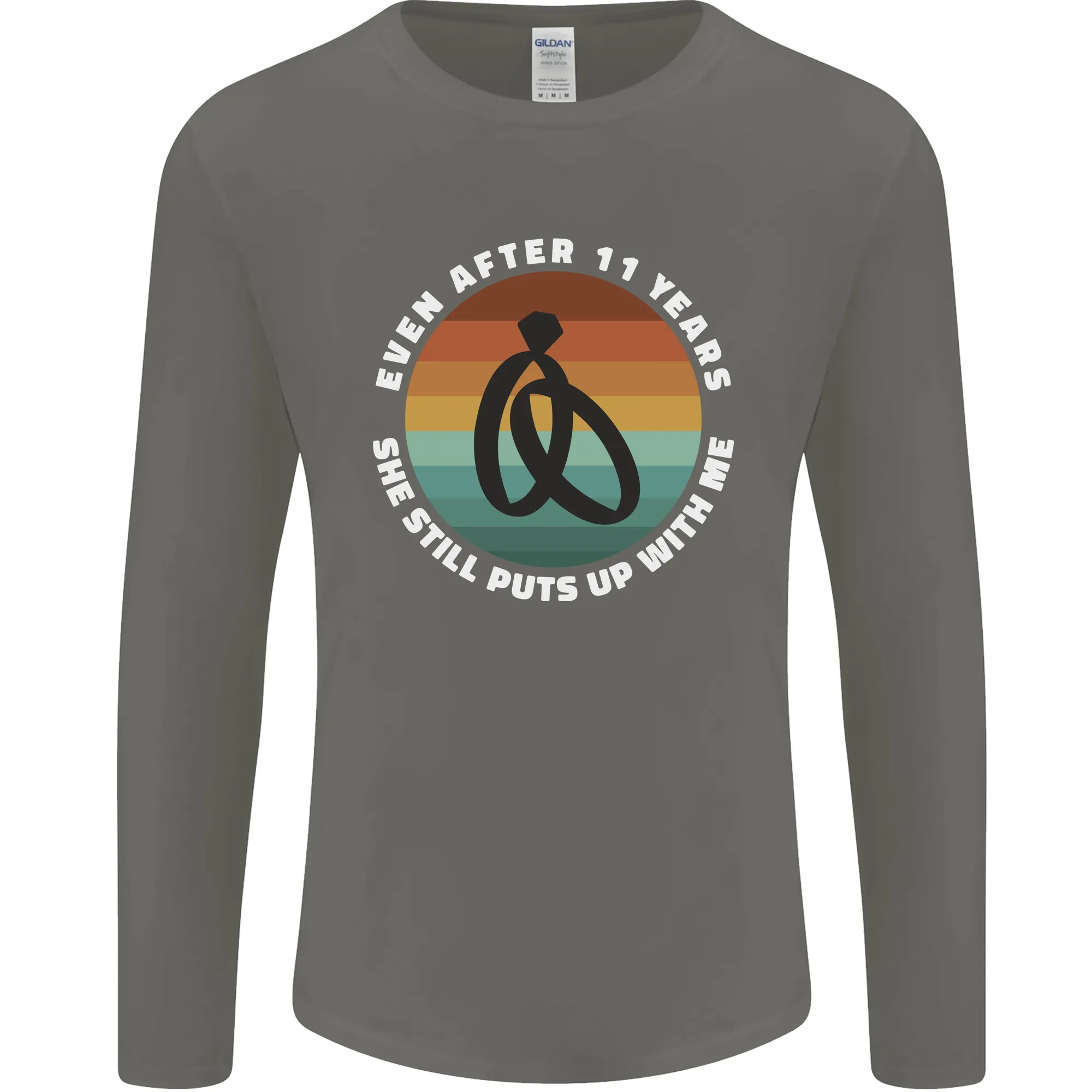11 Year Wedding Anniversary 11th Marriage Mens Long Sleeve T-Shirt