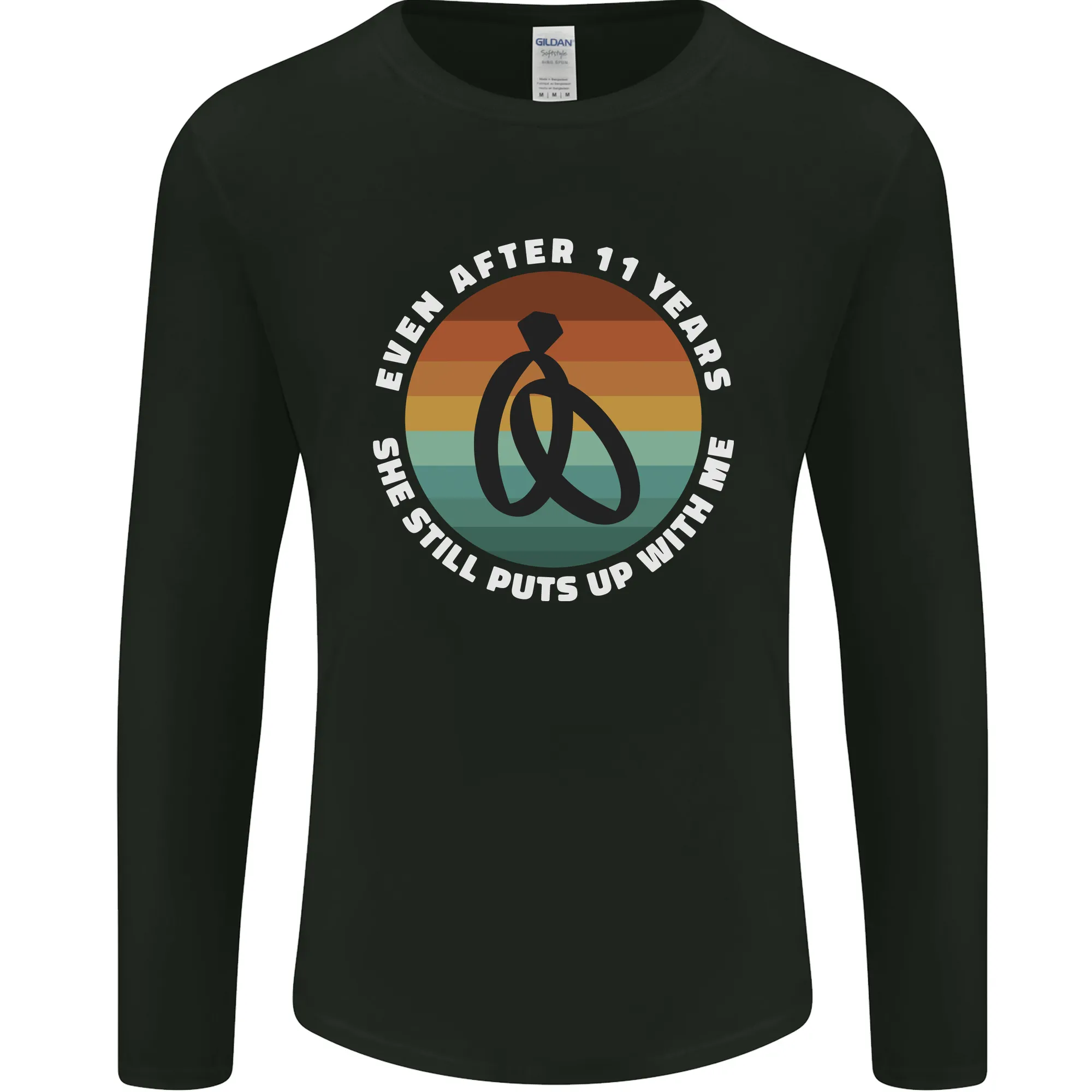 11 Year Wedding Anniversary 11th Marriage Mens Long Sleeve T-Shirt