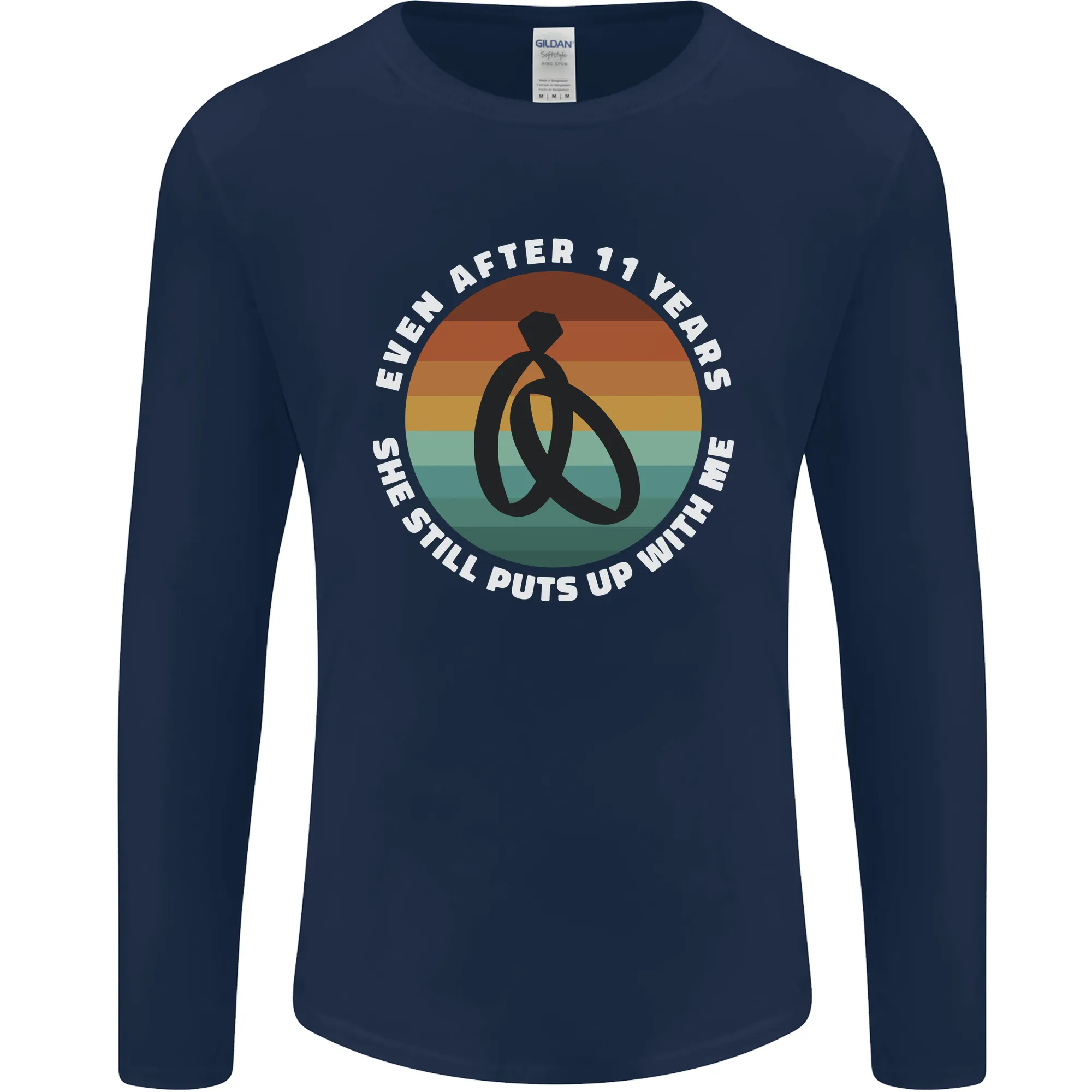 11 Year Wedding Anniversary 11th Marriage Mens Long Sleeve T-Shirt