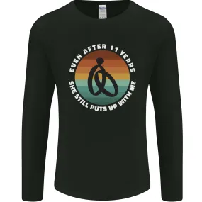 11 Year Wedding Anniversary 11th Marriage Mens Long Sleeve T-Shirt
