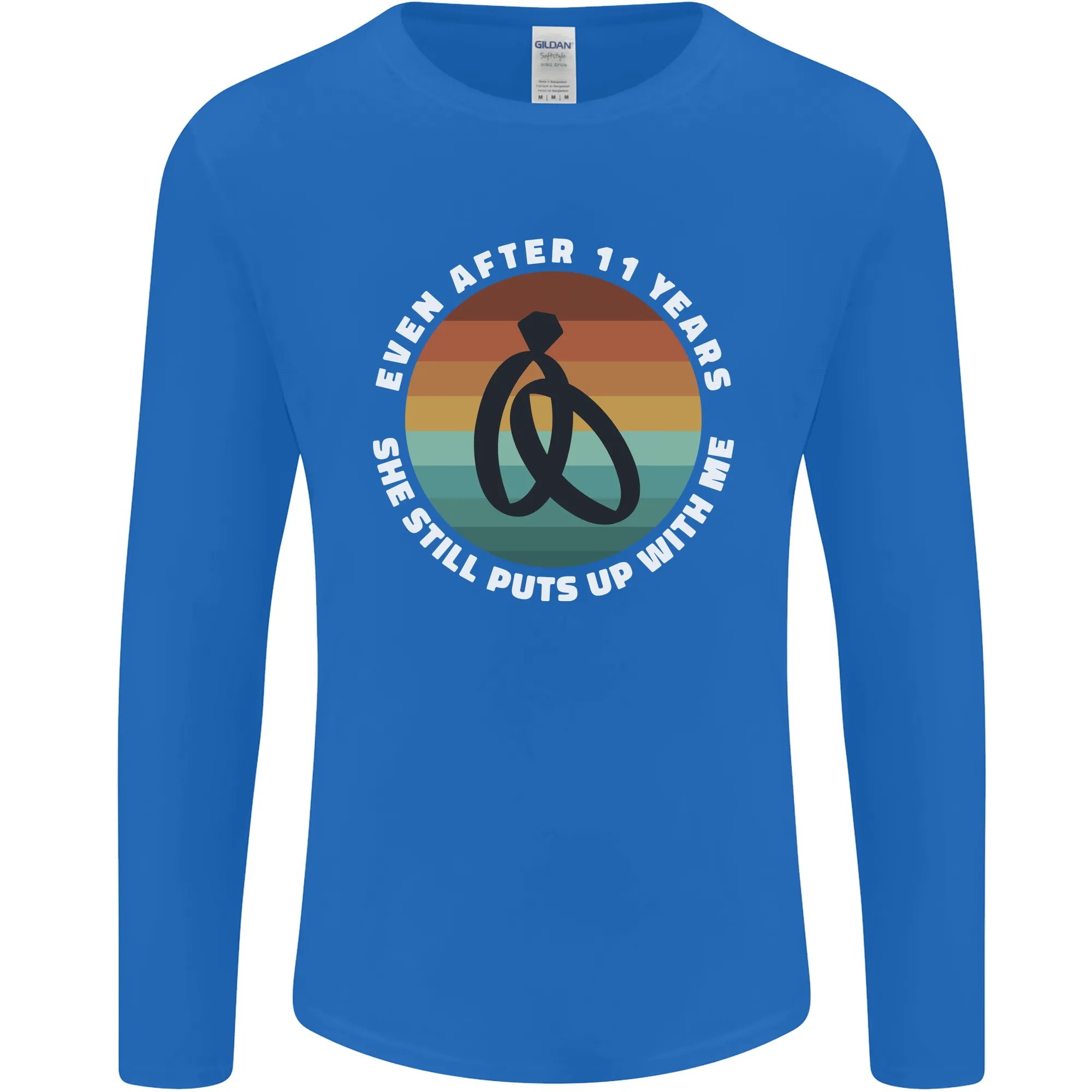 11 Year Wedding Anniversary 11th Marriage Mens Long Sleeve T-Shirt