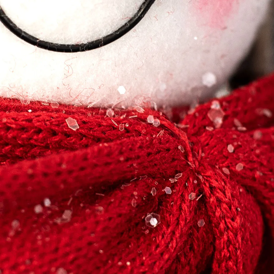 13" Snowman Head & Check Hat Ornament
