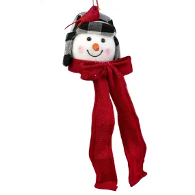 13" Snowman Head & Check Hat Ornament