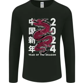 2024 Zodiac Chinese New Year of the Dragon Mens Long Sleeve T-Shirt