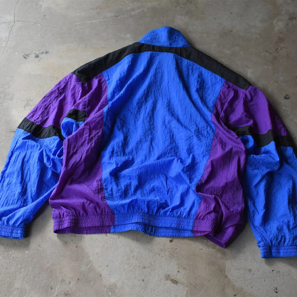 80’s NIKE 銀タグ 刺繍ロゴ ナイロン トラックジャケット 240707