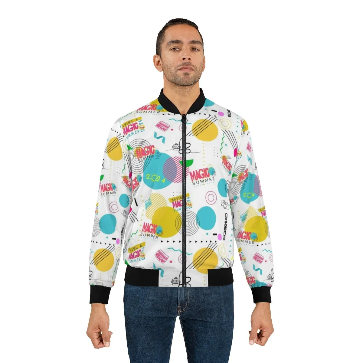 90s Bomber Jacket with New Kids on the Block Iconography