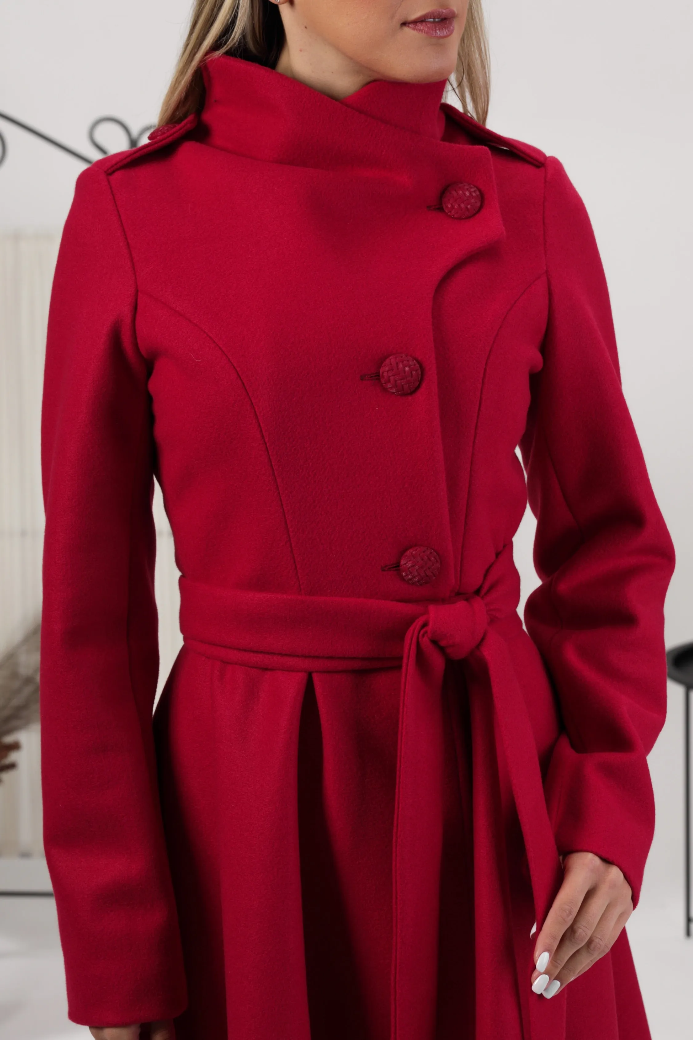A-Line Layered Wool Coat