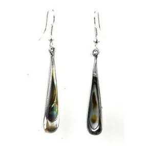 Abalone Long Teardrop Earrings Artisana