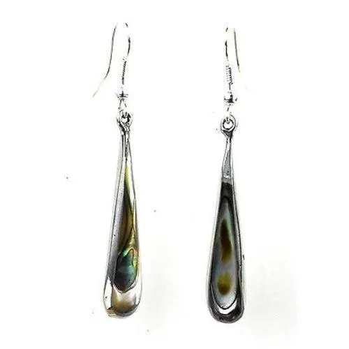Abalone Long Teardrop Earrings Artisana