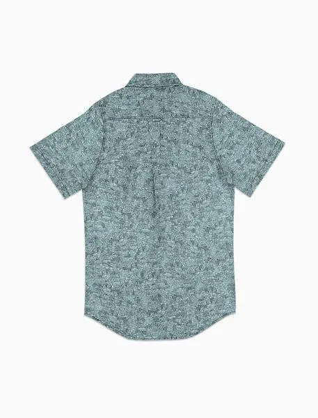 Acrylick - Kendrick S/S Button Down Men's Shirt, Aqua