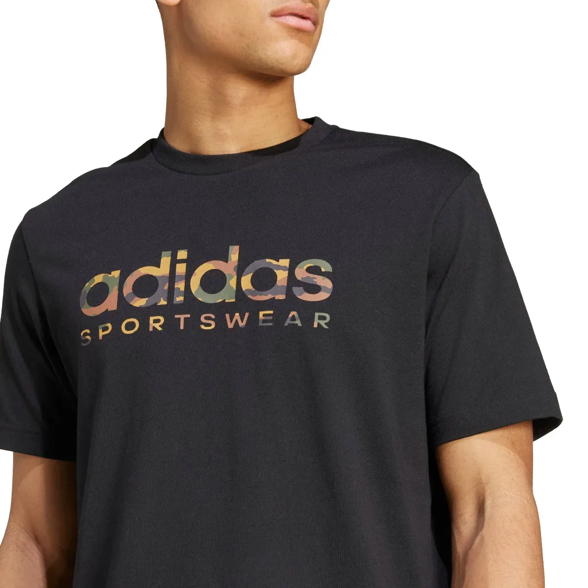 adidas Men's Camo Linear Graphic T-Shirt