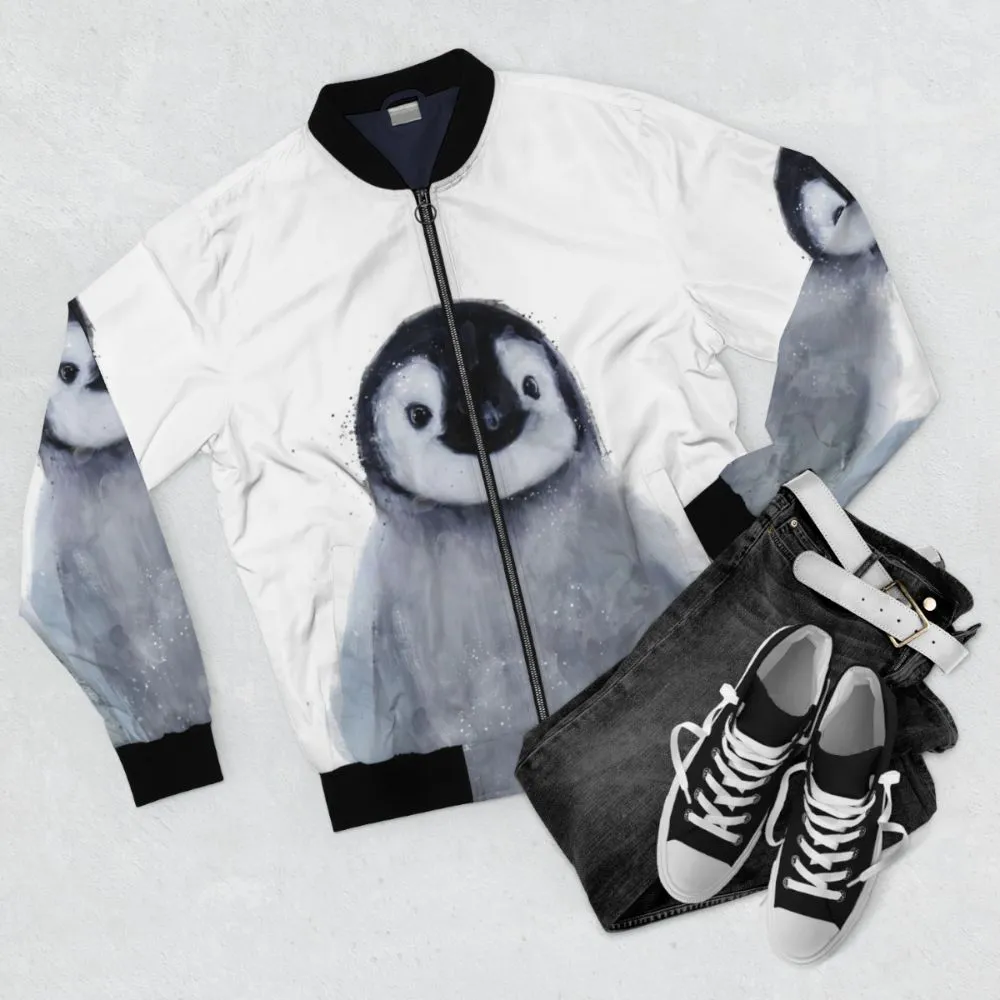 Adorable Penguin Bomber Jacket for Kids