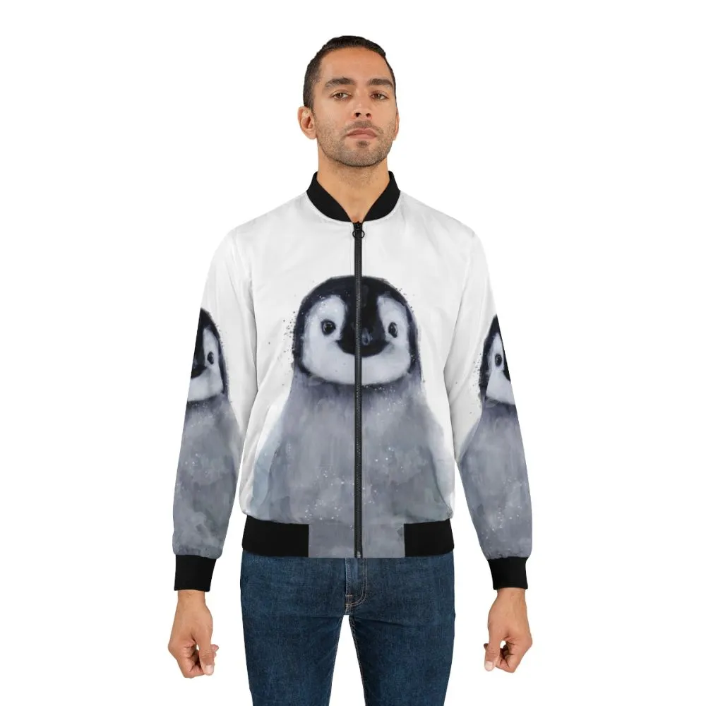 Adorable Penguin Bomber Jacket for Kids