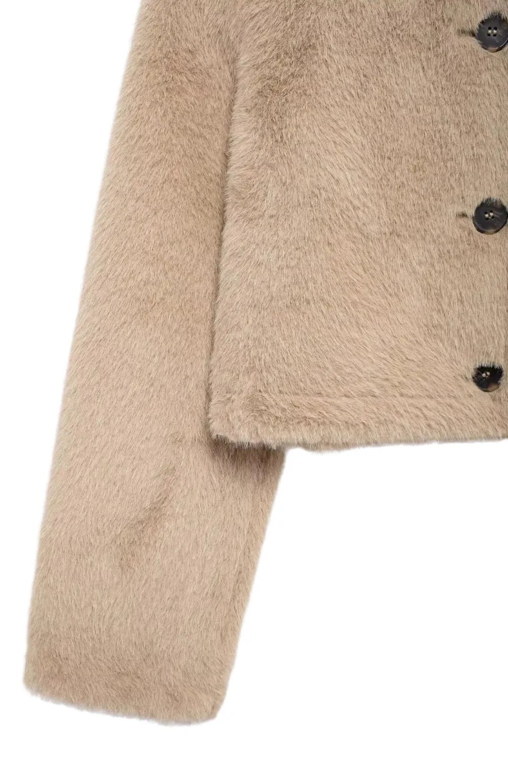 'Alice' Faux Fur-Effect Short Jacket Coat