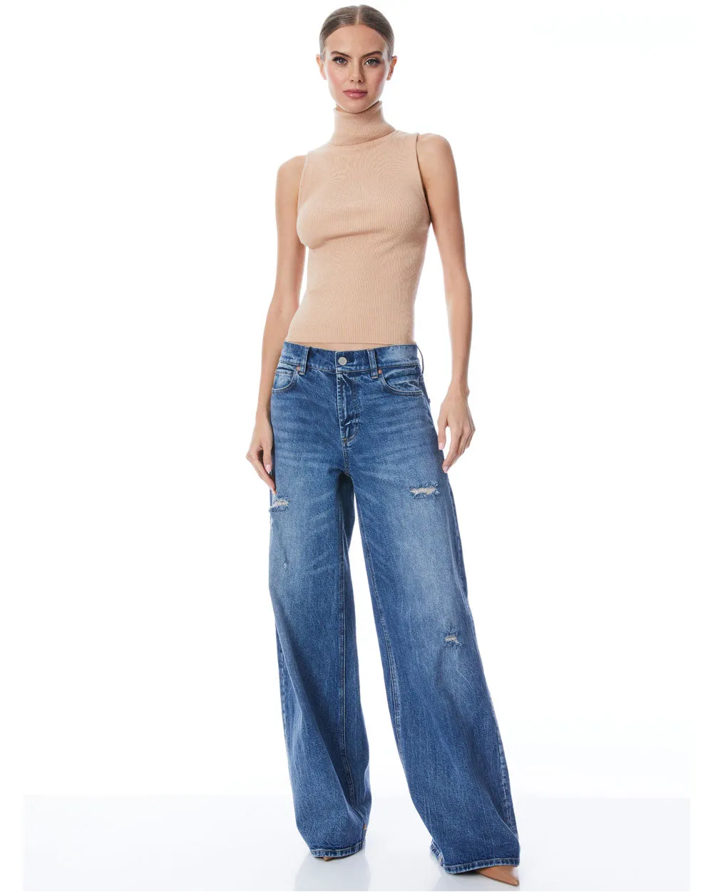Almond Darcey Single Layer Turtleneck