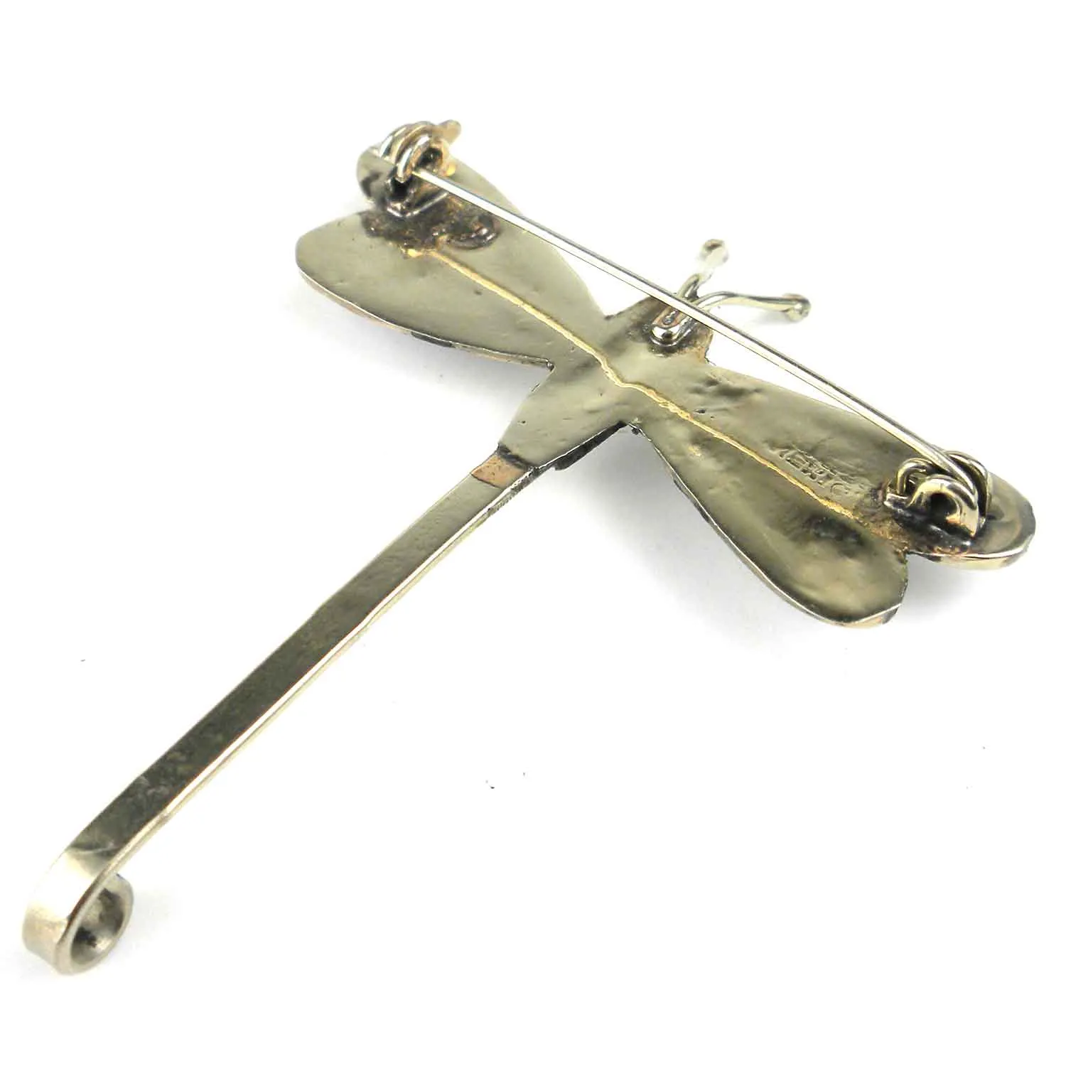Alpaca Silver Abalone Dragonfly Pin Artisana