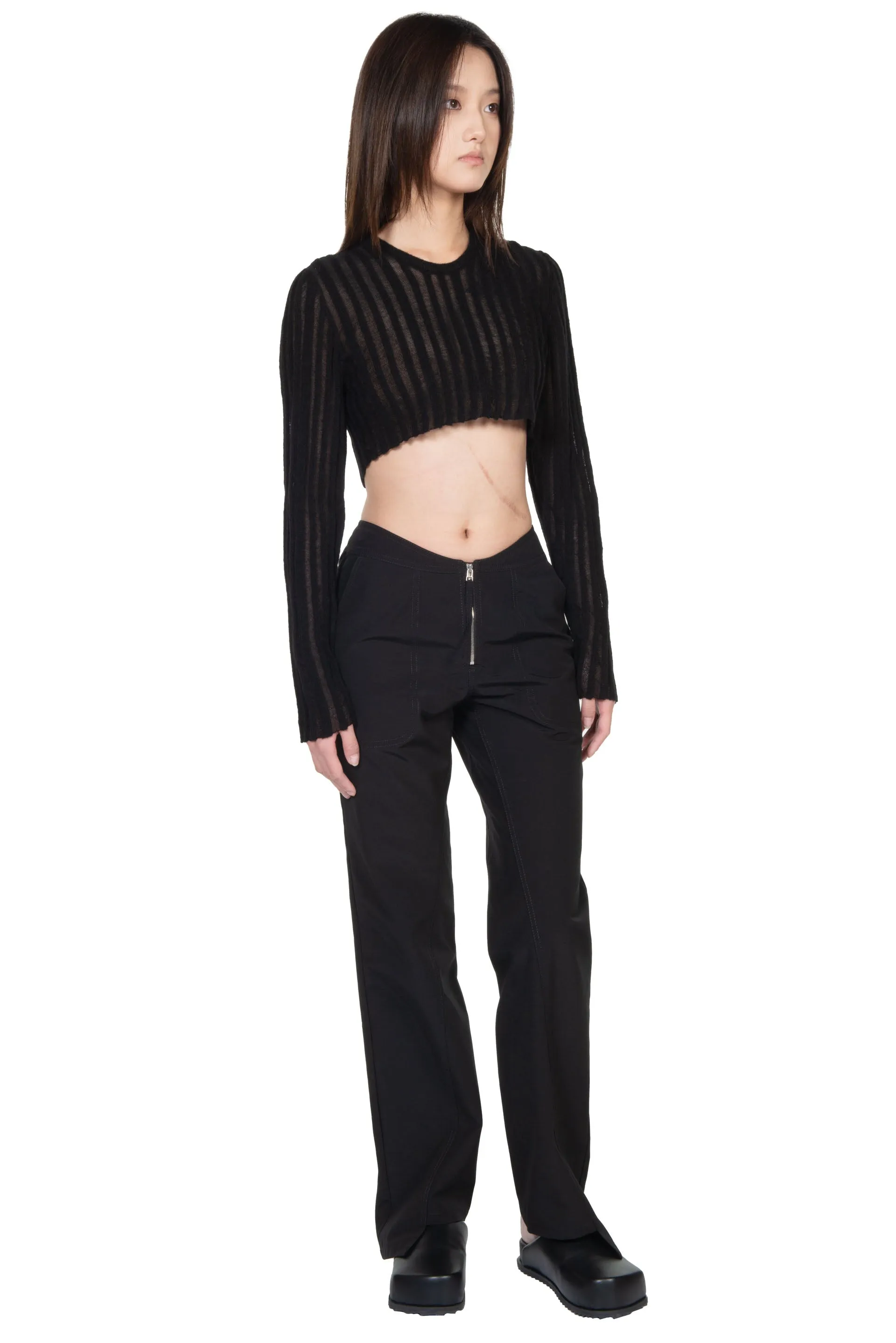 Alpaca Wool Stripped Knit Top