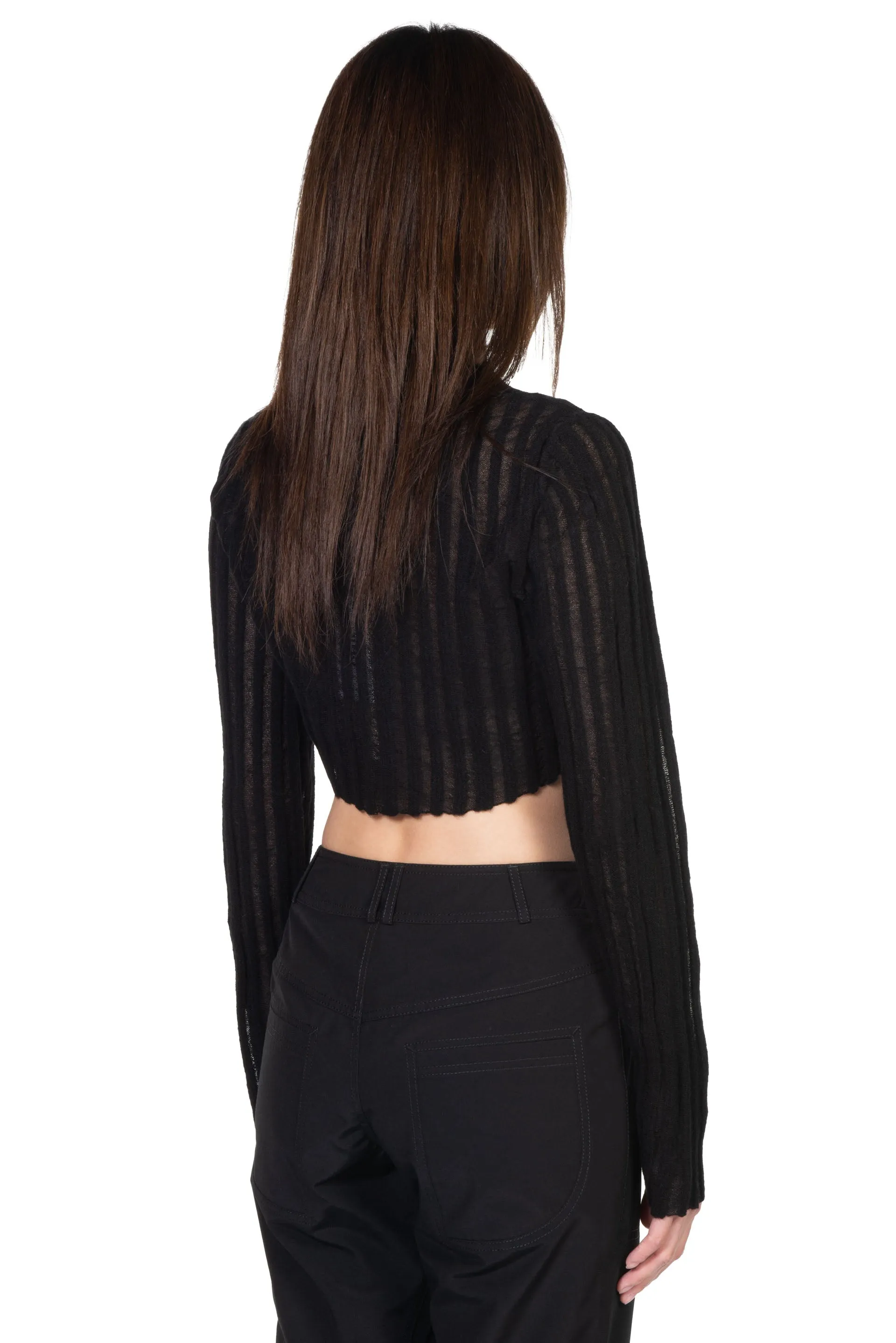 Alpaca Wool Stripped Knit Top