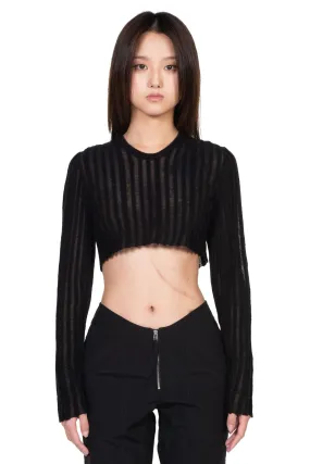 Alpaca Wool Stripped Knit Top