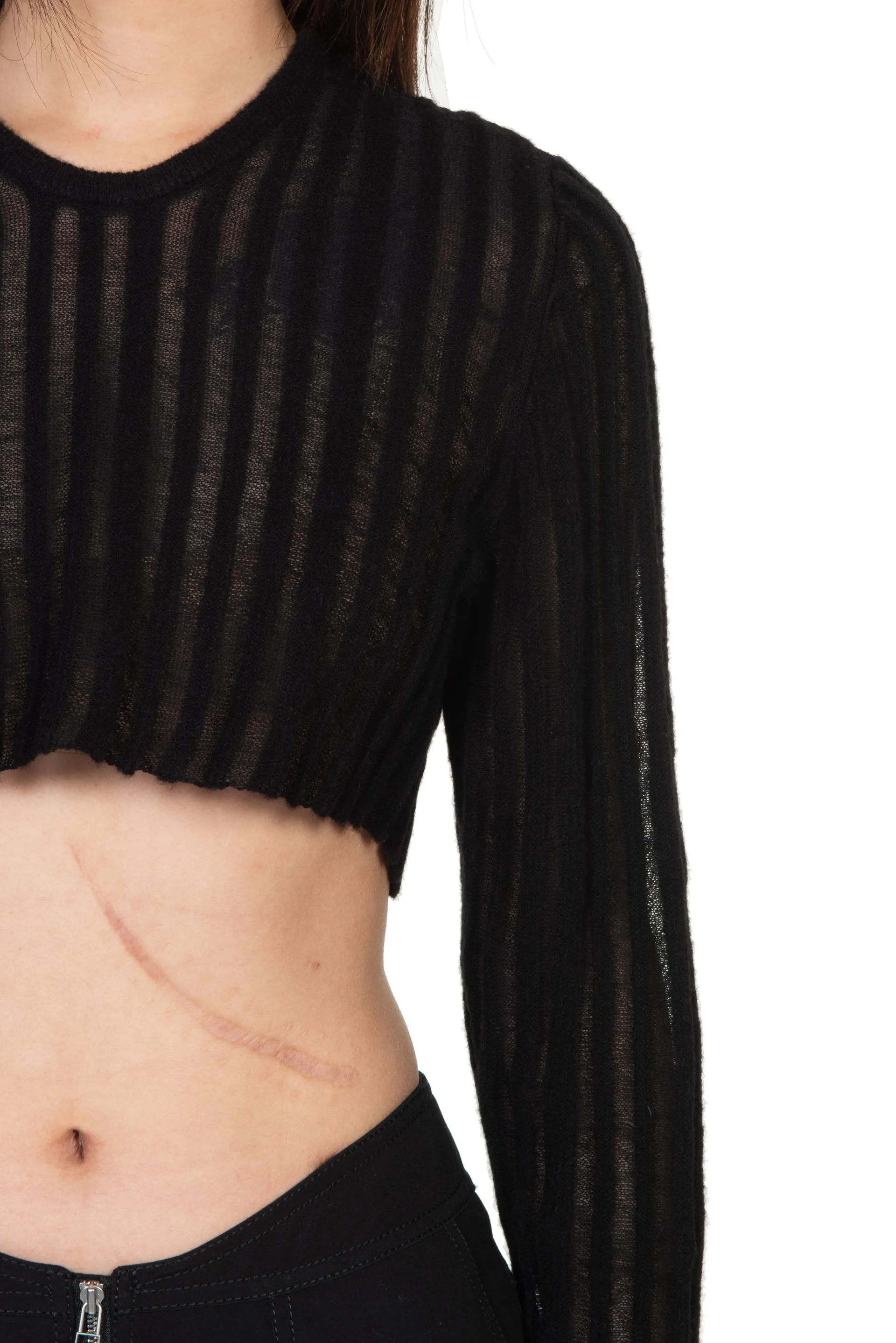 Alpaca Wool Stripped Knit Top