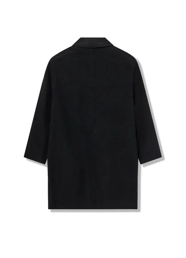 AMI Paris Double Face Mid-Length Coat With Patch Pockets