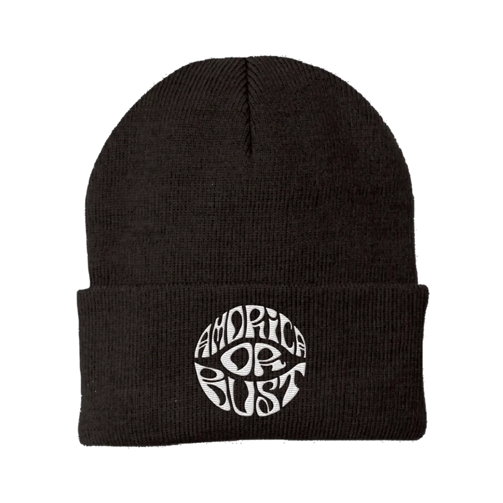 Amorica Or Bust Black Beanie
