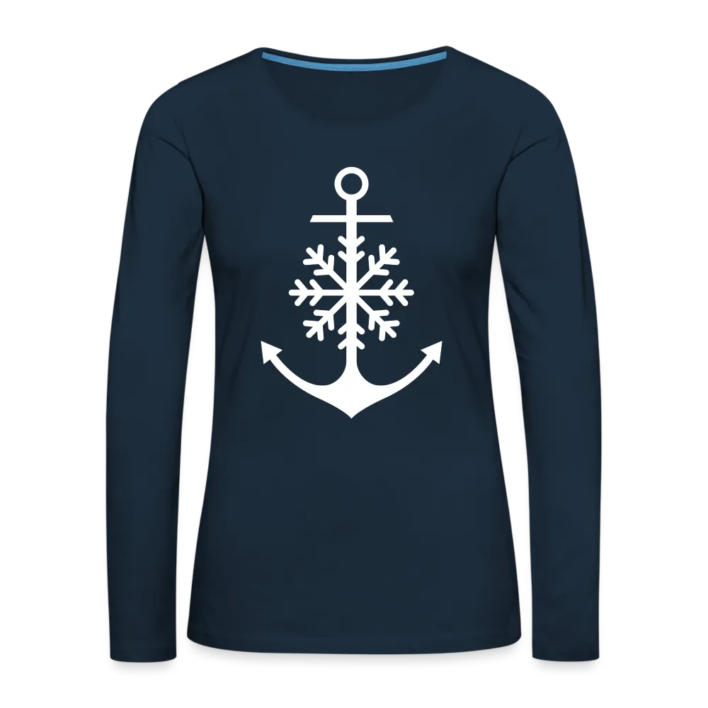 Anchor Snowflake Women's Long Sleeve Lake Tee