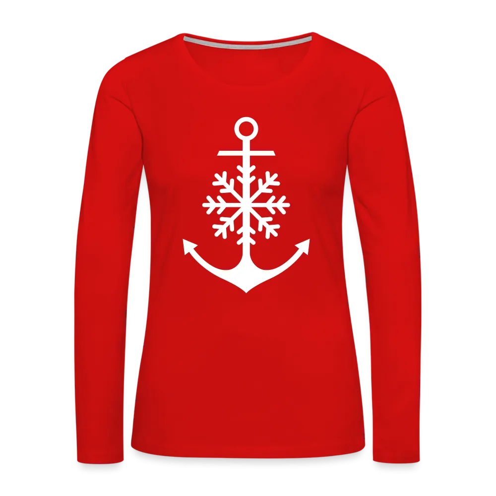 Anchor Snowflake Women's Long Sleeve Lake Tee