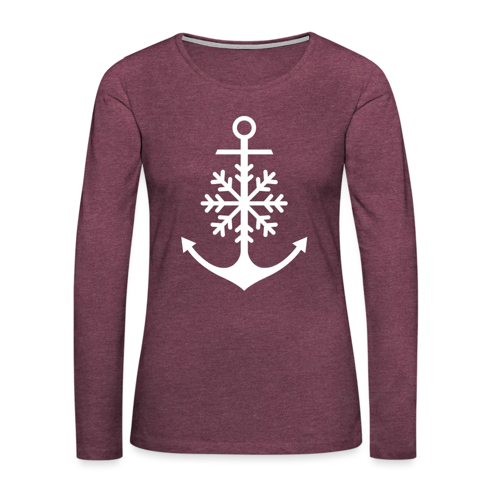 Anchor Snowflake Women's Long Sleeve Lake Tee