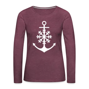 Anchor Snowflake Women's Long Sleeve Lake Tee