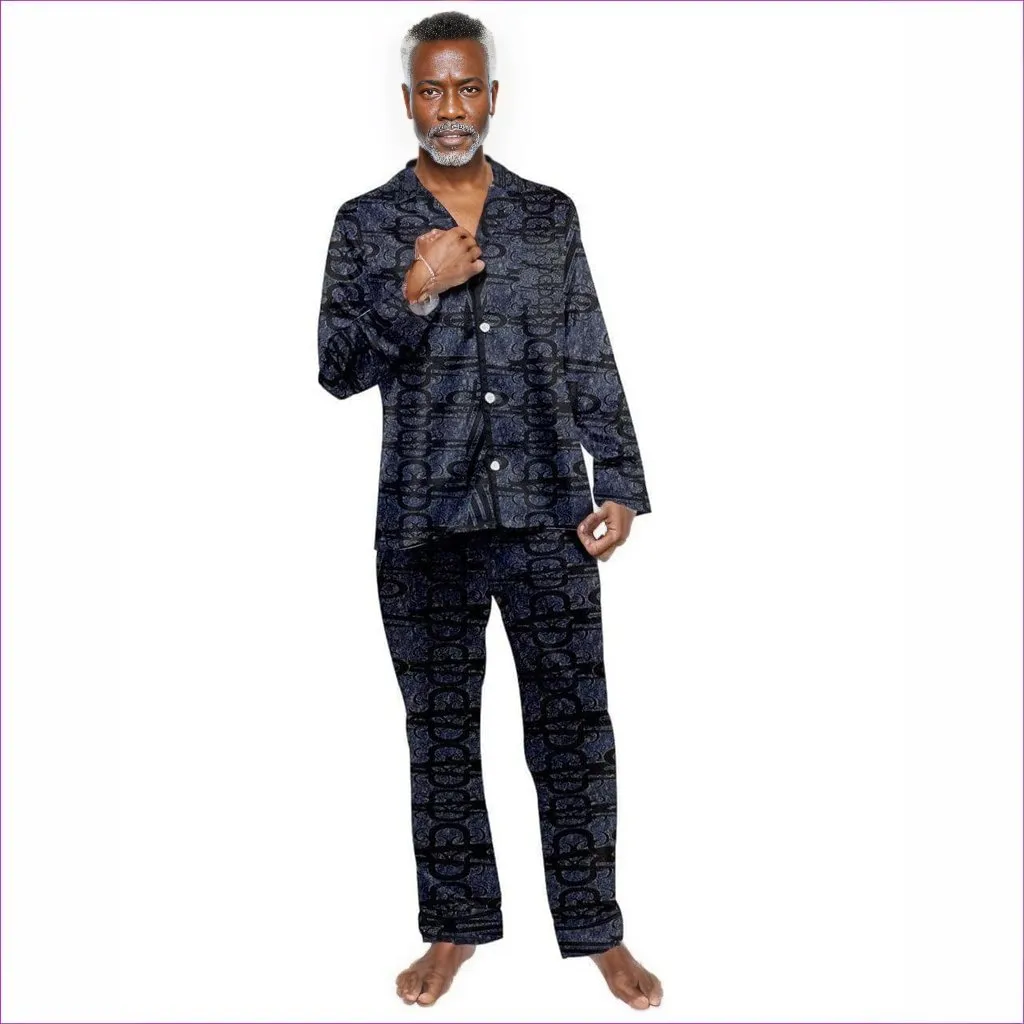 Aros Men's Long Sleeve Satin PJ Set
