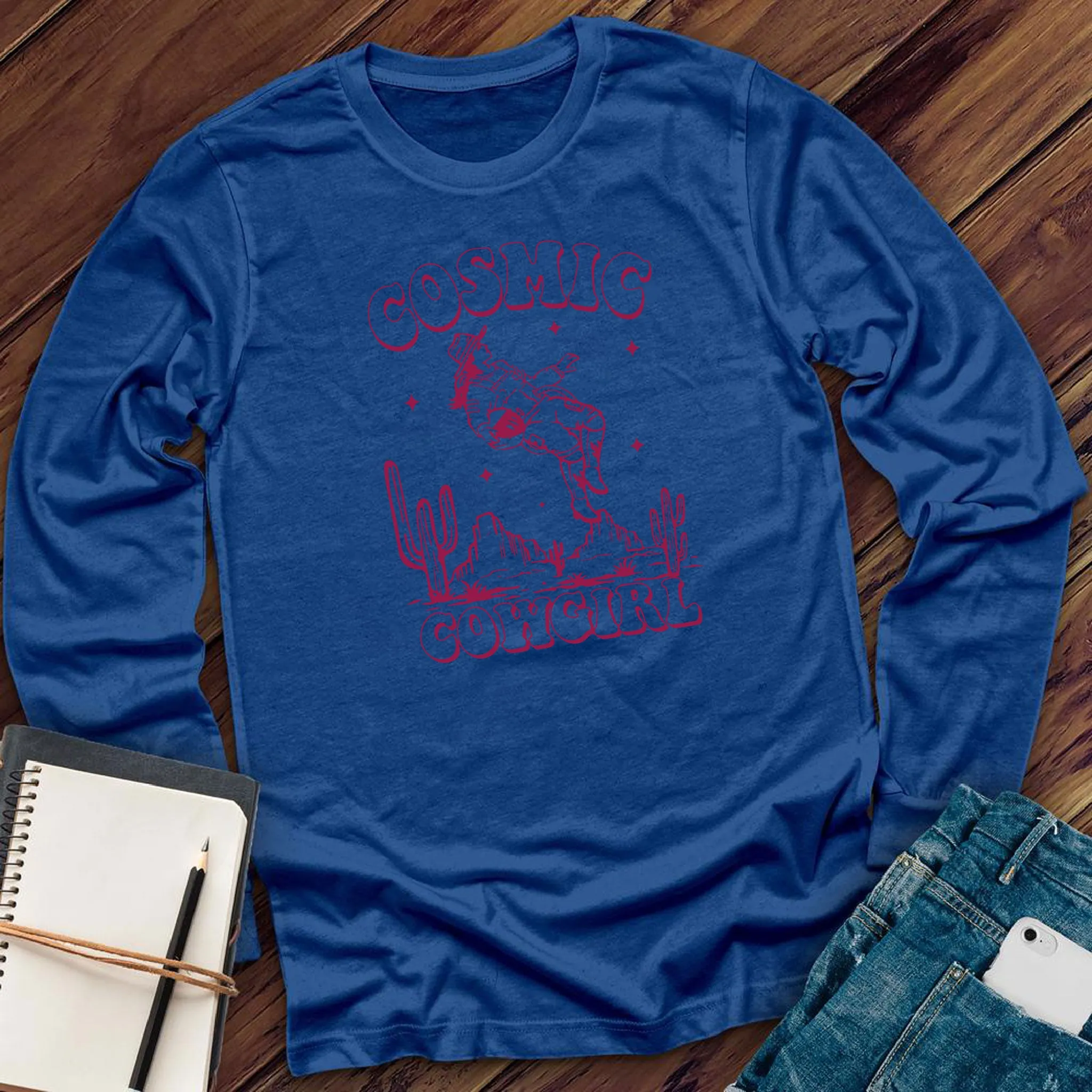 Astronaut Cosmic Cowgirl Long Sleeve