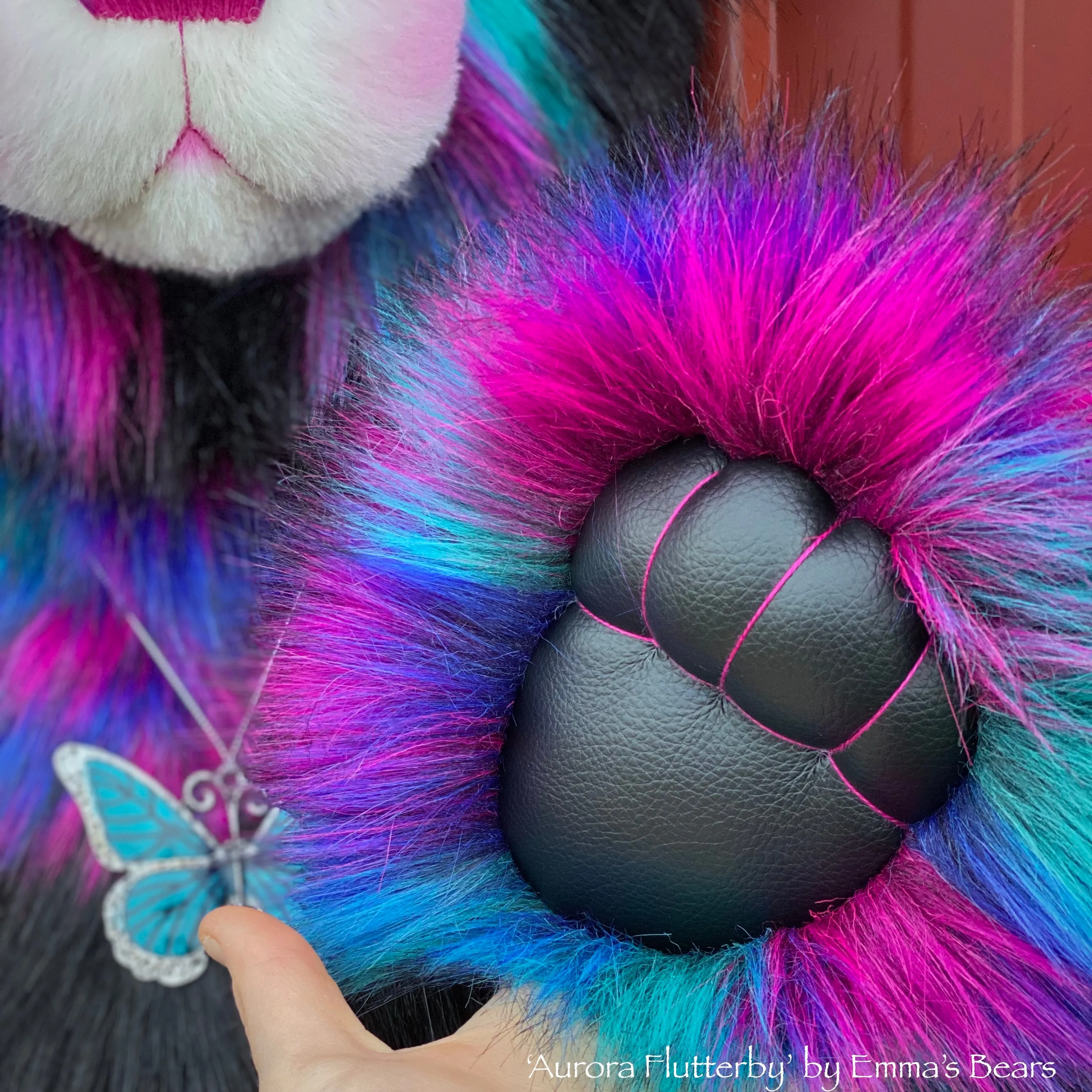Aurora Flutterby - 29" Faux Fur and Alpaca Artist Bear by Emmas Bears - OOAK