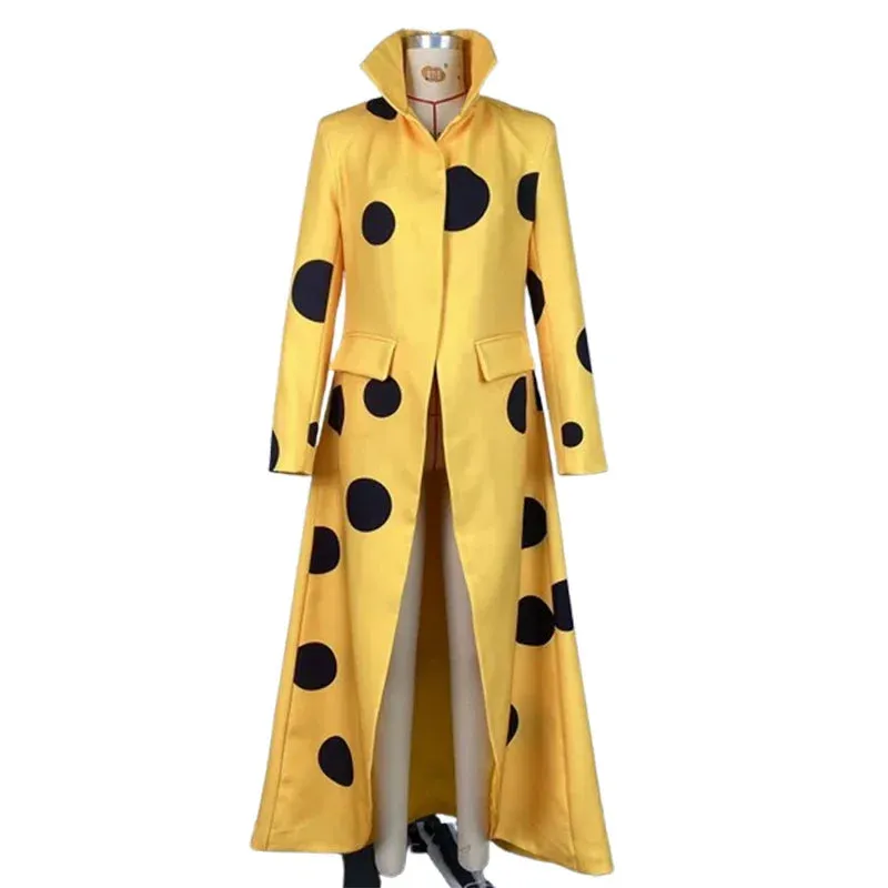 Beautyblue Polka-Dot Woolen Coat
