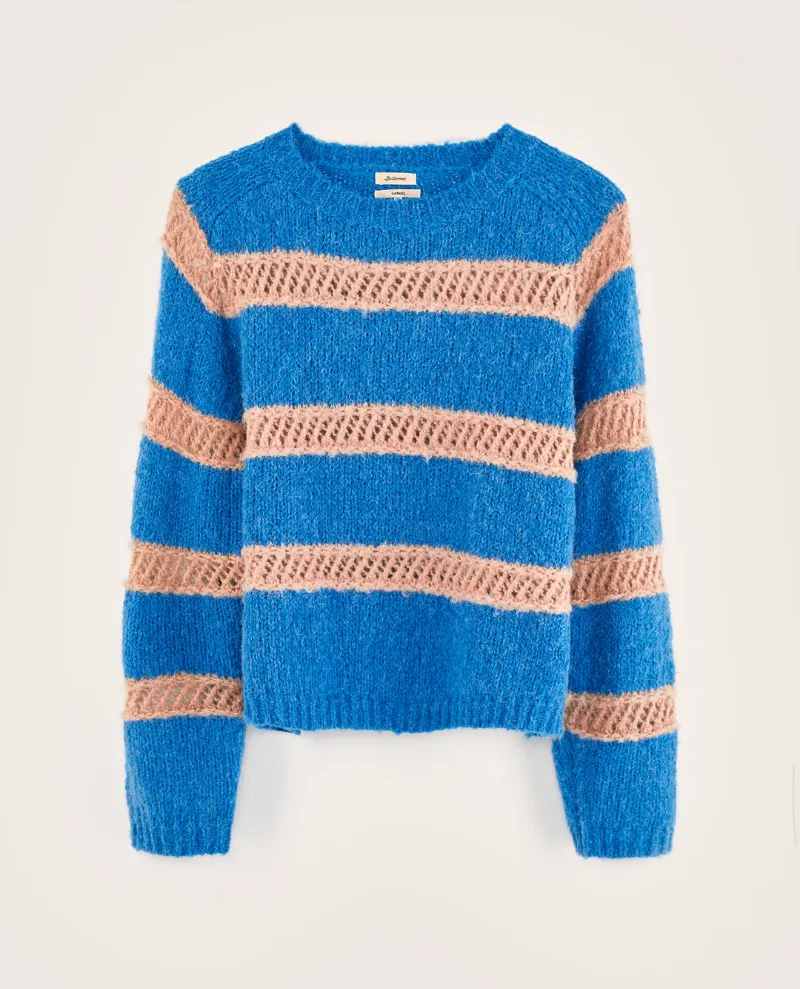 Bellerose Roft Sea Stripe Crew Knit - UK8