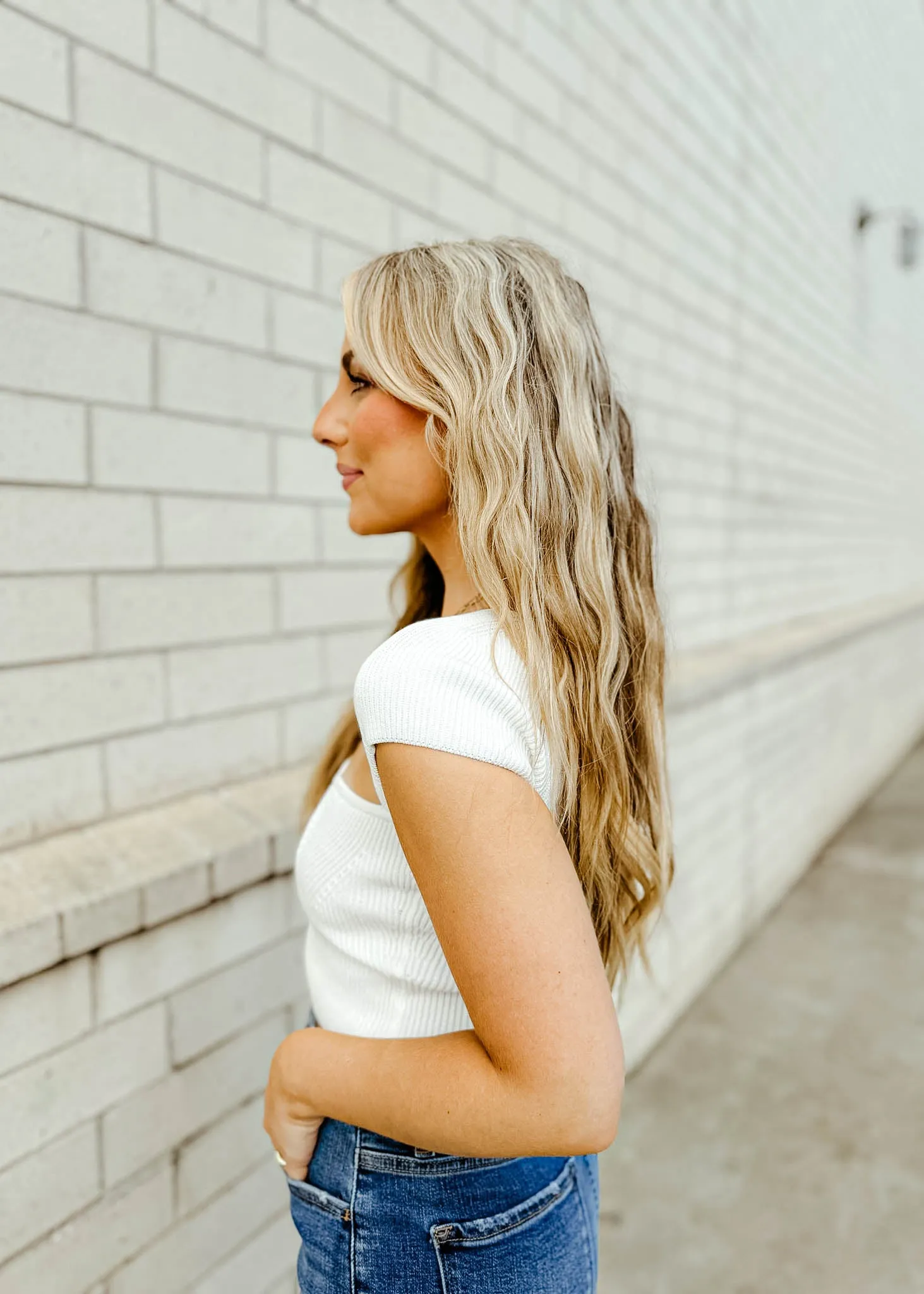 Betty Square Neck Cropped Top