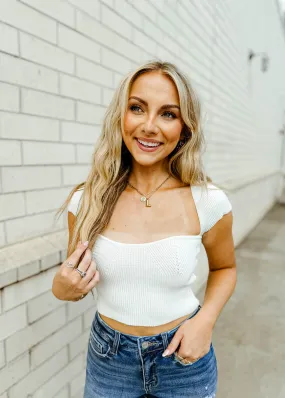 Betty Square Neck Cropped Top