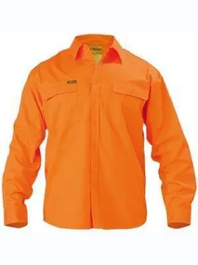 Bisley Workwear Long Sleeve Hi Vis Drill Shirt BS6339