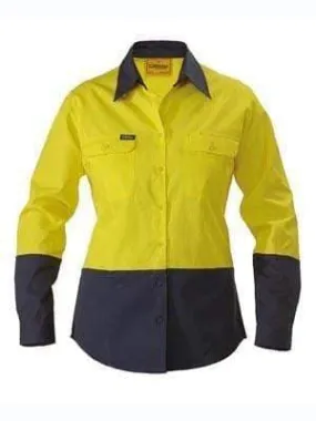 Bisley Workwear Women's Hi Vis Drill Shirt Long Sleeve BL6267