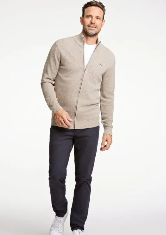 Bison Pique - Cardigan med lynlås