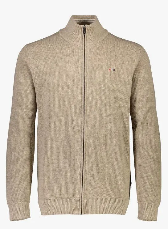 Bison Pique - Cardigan med lynlås