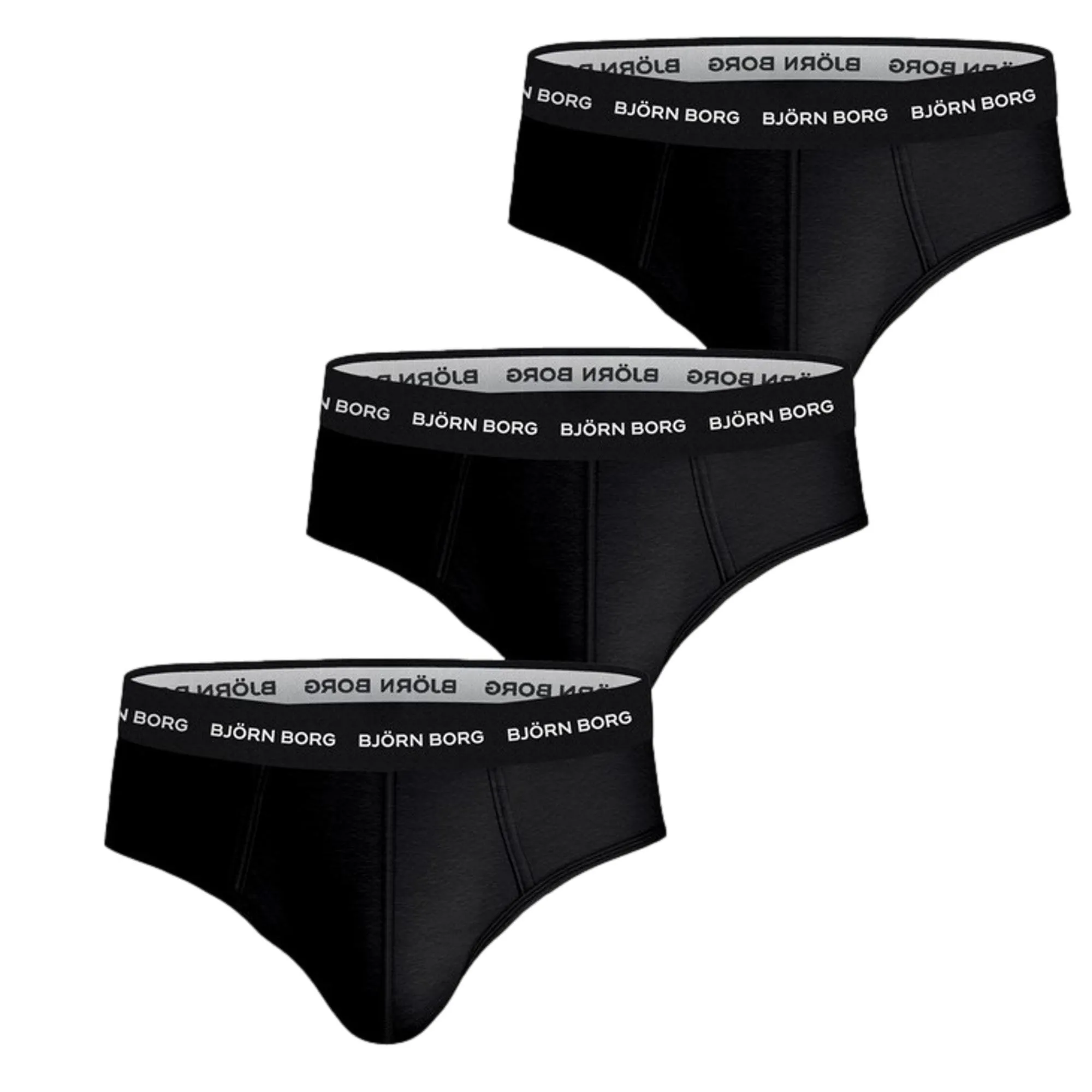 Bjorn Borg Cotton Stretch Brief 3 Pack - Black
