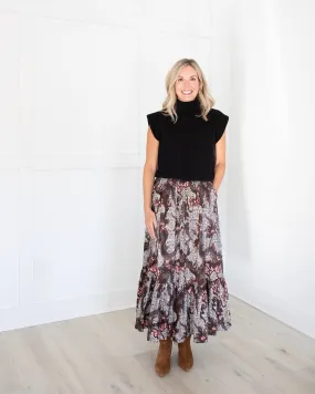 Black Knit Sleeveless Sweater