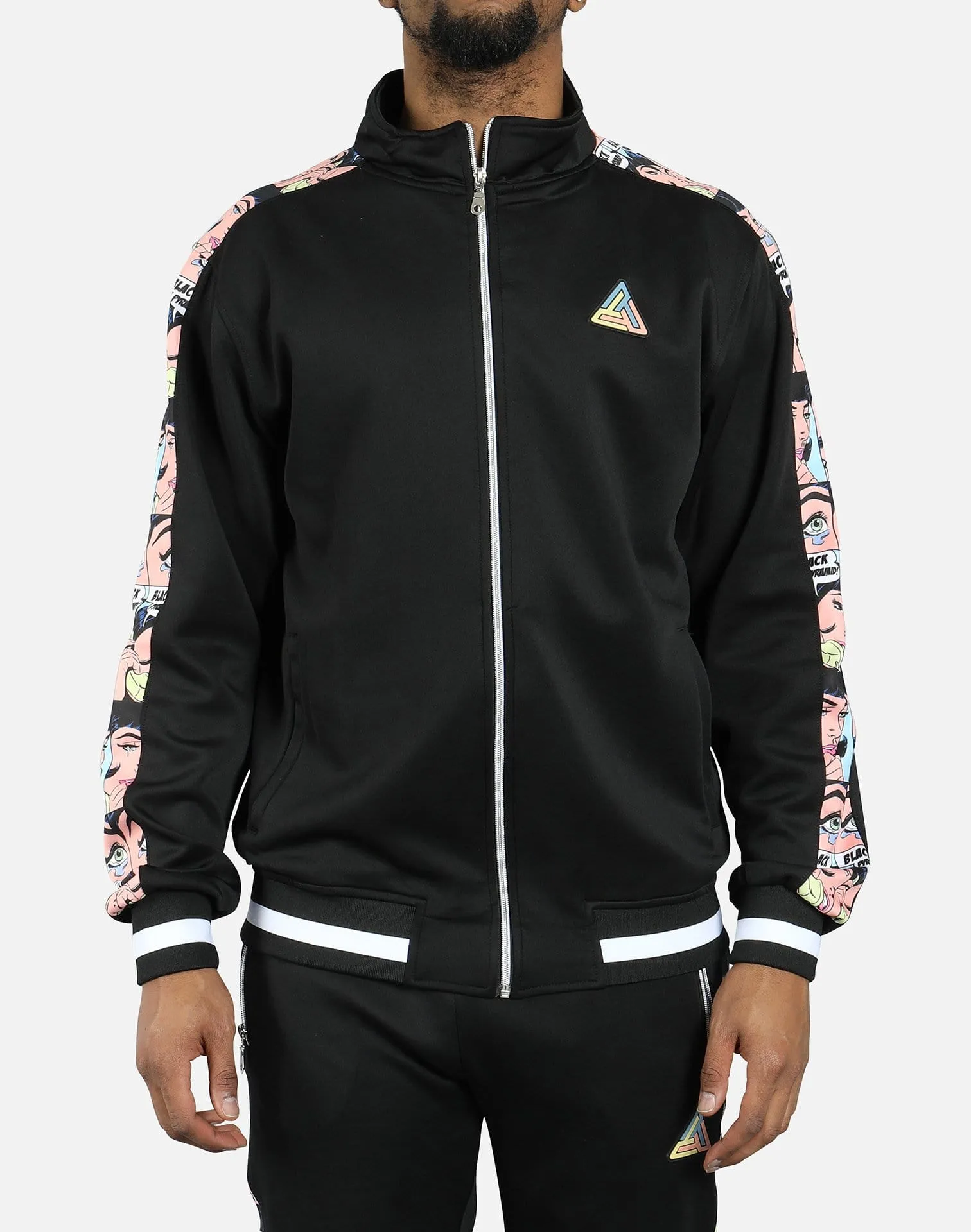 Black Pyramid COMIC STRIPE TRACK JACKET