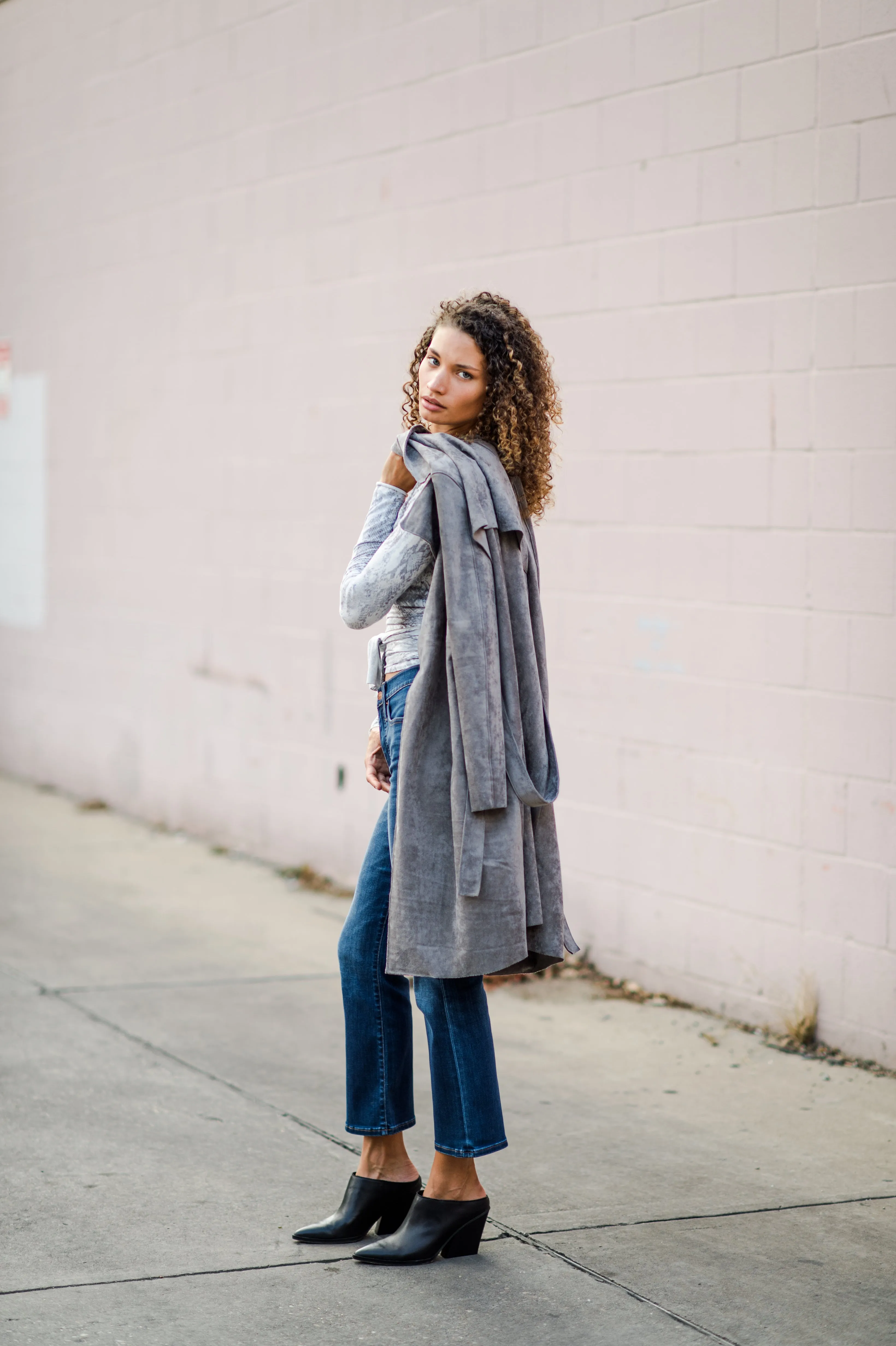 Blank NYC Faux Suede Trench