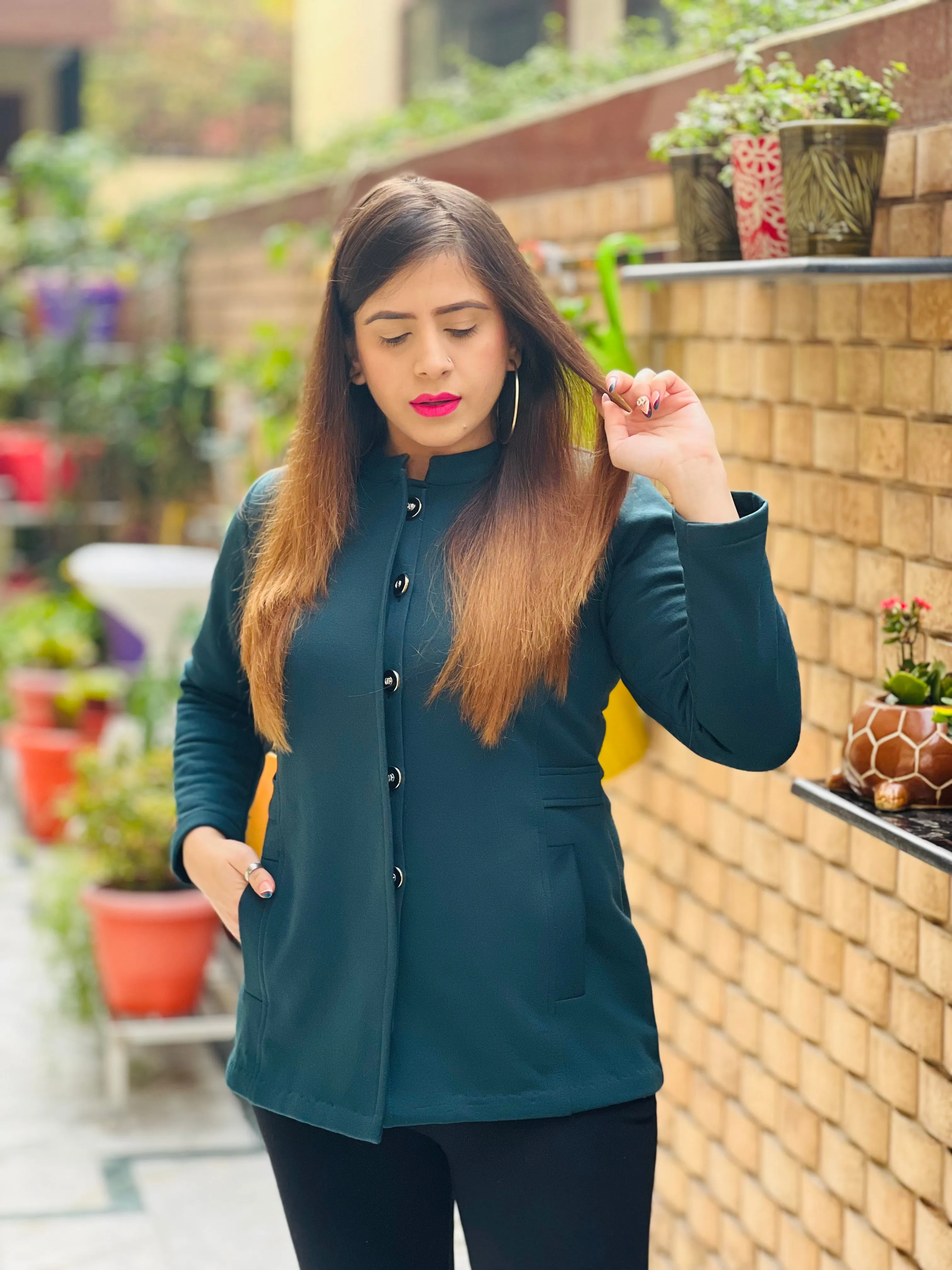 Bottle Green Coat