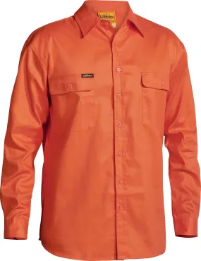 BS6339 Bisley Hi Vis Mens Drill Shirt - Long Sleeve