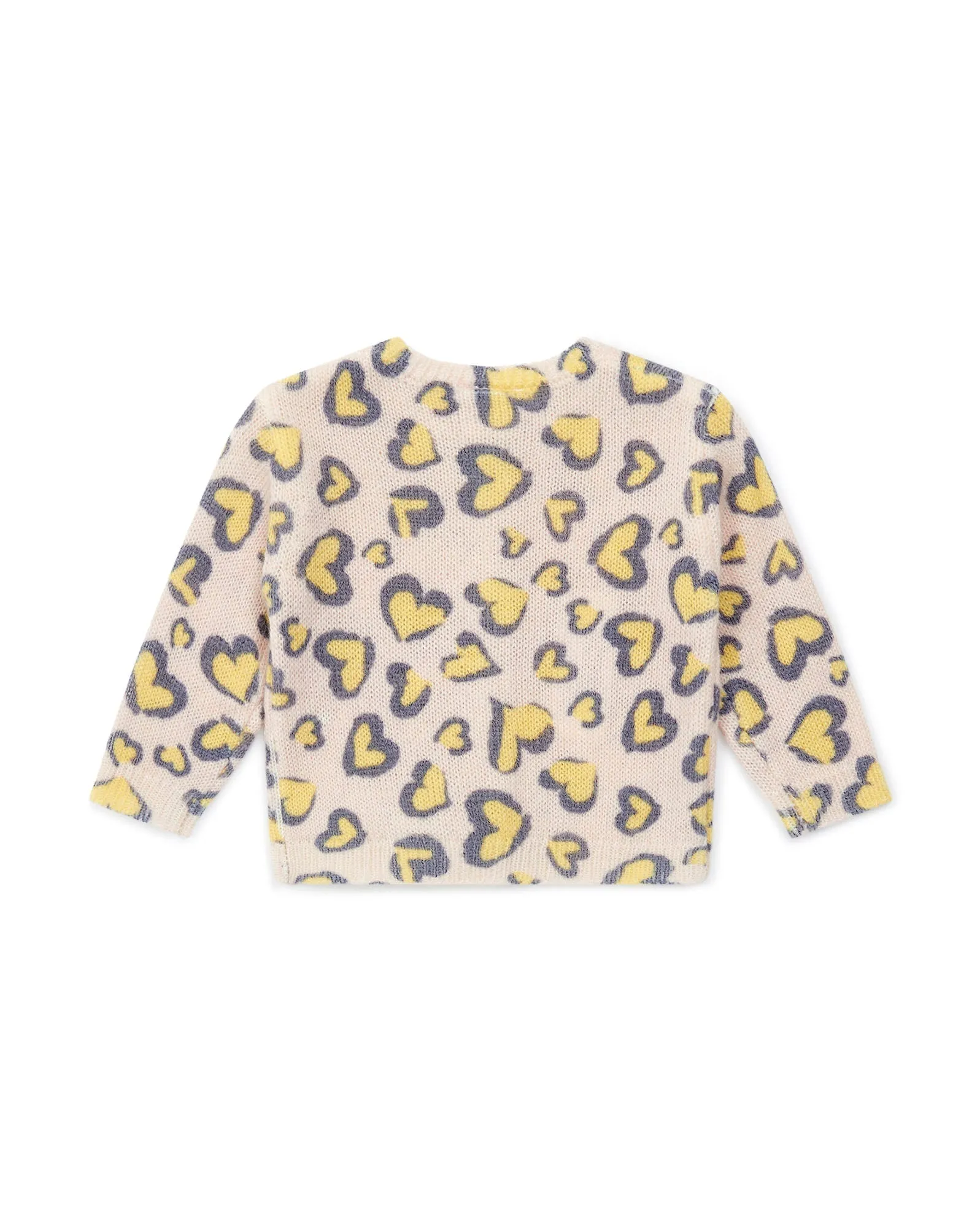 Cardigan Bébé Imprimé Coeur Léopard