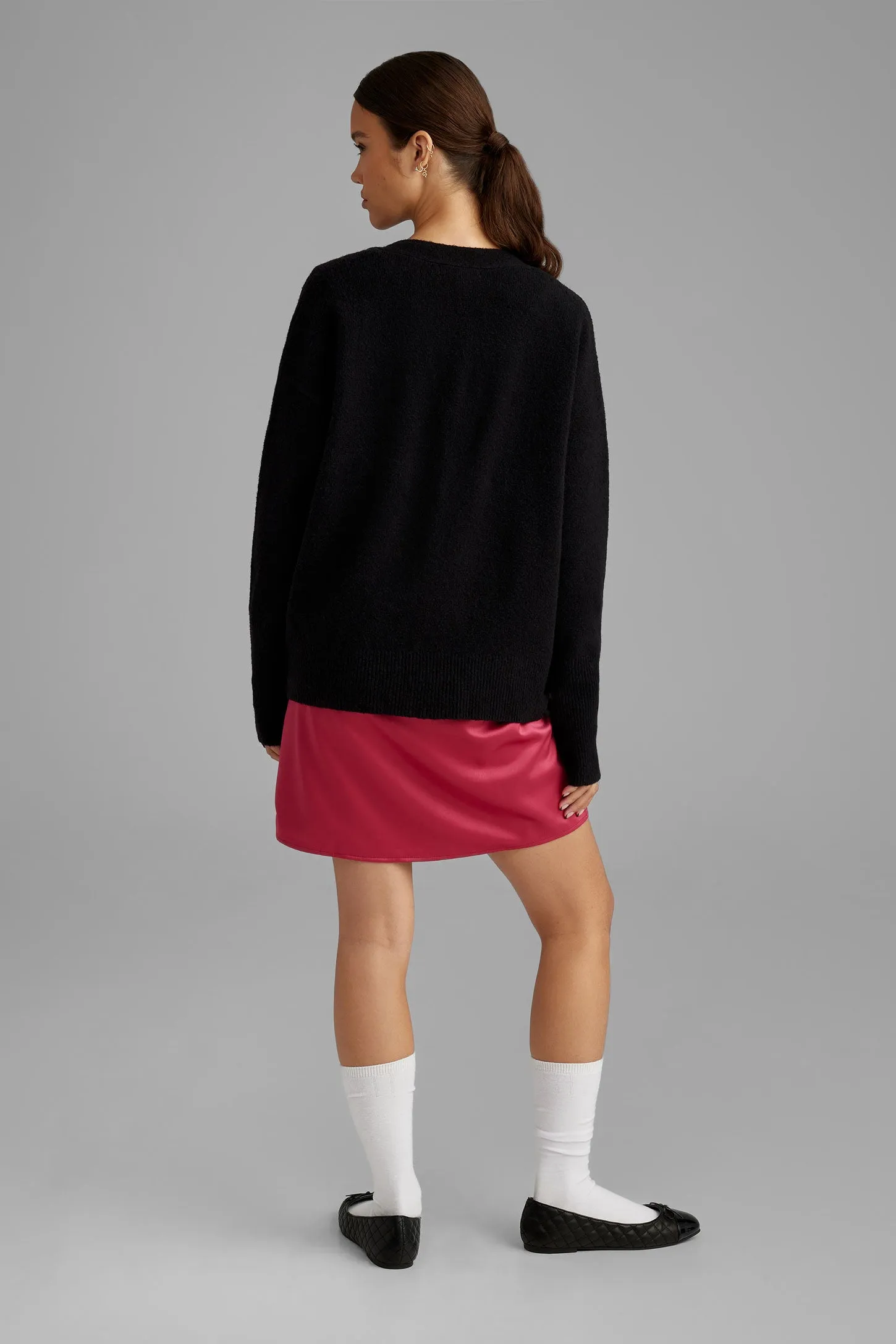 Cardigan en tricot brossé - Femme